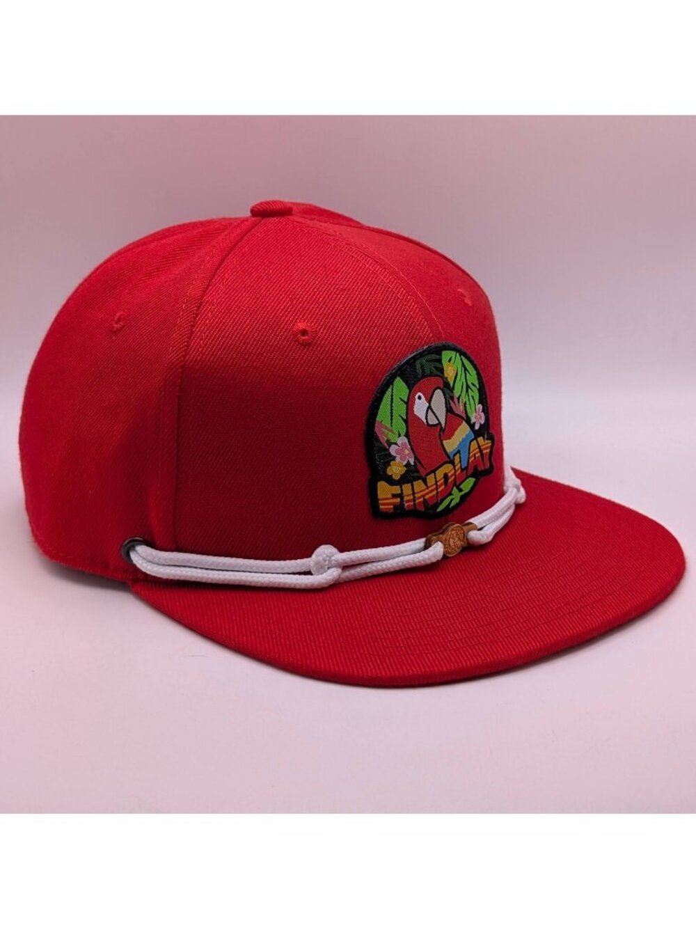 Findlay Tropical Parrot Red Snapback Hat Cap Rope Pocket Portland Flat Bill MAY